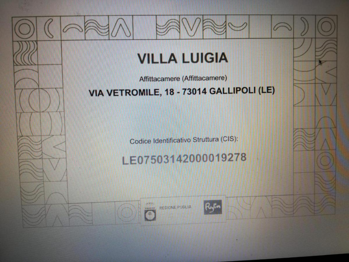 Villa Luigia Luxury Relais Gallipoli Exterior foto